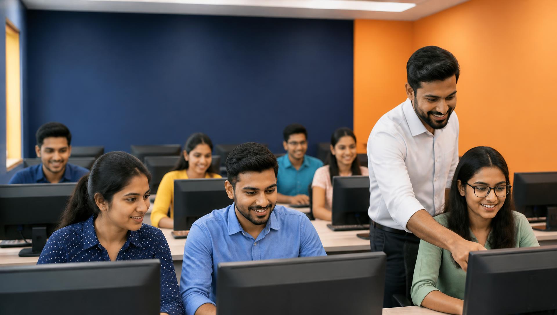 Students learning computer courses at TechGorilla Computer Centre